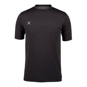 A black Gilbert Pro Range athletic tee with short sleeves and the Gilbert logo on the upper left chest area.