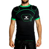 Gilbert Atomic V2 Body Armour black and green lightweight shoulder and sternum cover 