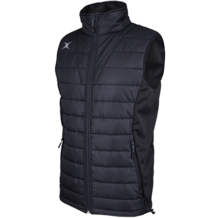 Gilet jacket with sleeves clearance
