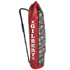 Rugby ball tube bag - holds 5 rugby balls easily transportable storage for match and training balls mesh front with shoulder strap for transportation