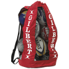 Gilbert Breathable Ball Bag large polyester and mesh bag with shoulder strap and tie cord holds 12 balls 