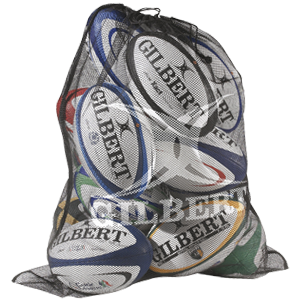 Gilbert Fine Mesh Bag ball bag holds 12 balls made of lightweight mesh with drawstring cord 